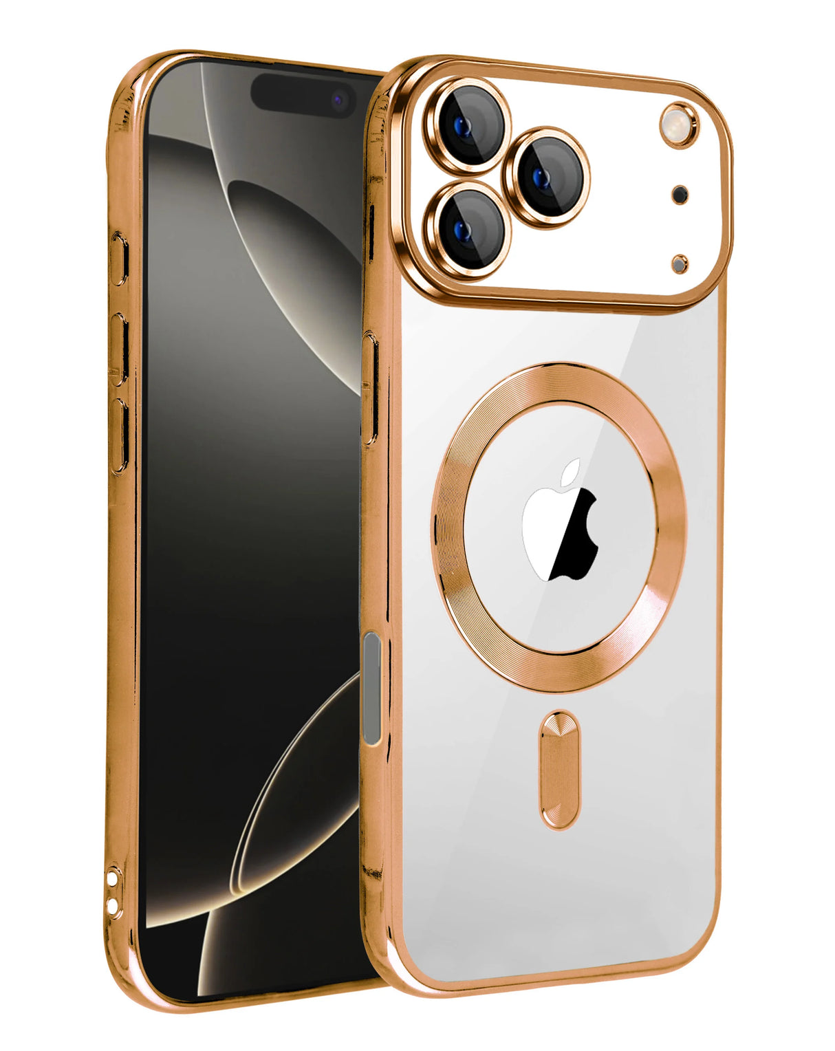 Shiny Wireless Charging Clear Case - SILVER for iPhone 17 Pro Max