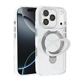 Transparent Case with Wireless Charging Kickstand - for iPhone 17 Pro Max