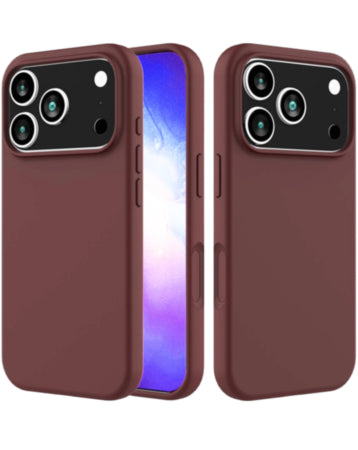 Soft Solid Silicone Case for iPhone 17 Pro Max / 18 Pro Max (Burgundy)
