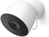 Google Nest Cam Outdoor (Wired, 2nd Gen) - Security Camera with 2K Video and Gemini, Night Vision, 2-Way Audio - Works with Google Home - 2025 Model