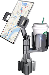 2-in-1 Tablet Cup Holder Mount, Extra Drink Holder for Car Truck iPad Stand