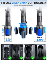 2-in-1 Tablet Cup Holder Mount, Extra Drink Holder for Car Truck iPad Stand