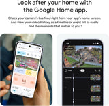 Google Nest Cam Outdoor (Wired, 2nd Gen) - Security Camera with 2K Video and Gemini, Night Vision, 2-Way Audio - Works with Google Home - 2025 Model