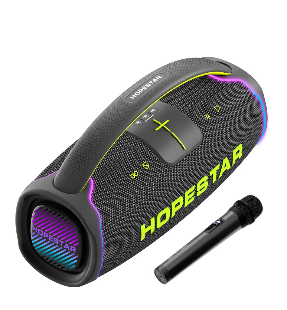 Hopestar Series 300W Wireless Bluetooth Speaker with Handle, Microphone, Powerful Sound Portable with TWS