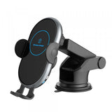 Automatic Clamping 10W Wireless Fast Charge Long Dashboard, Windshield, & Air Vent Car Holder Mount