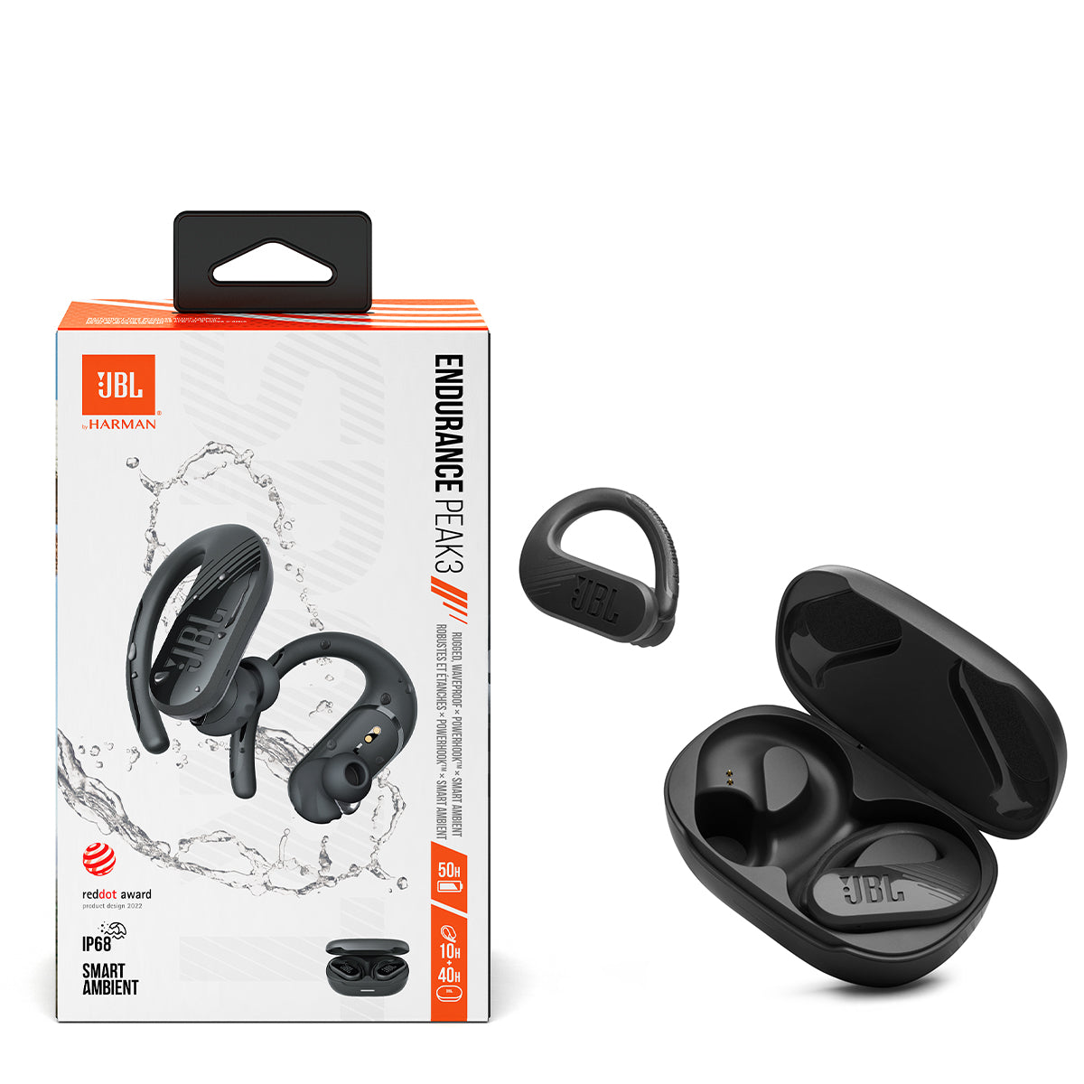 JBL ENDURANCE PEAK 3 Fones de ouvido esportivos sem fio verdadeiros à prova d'água