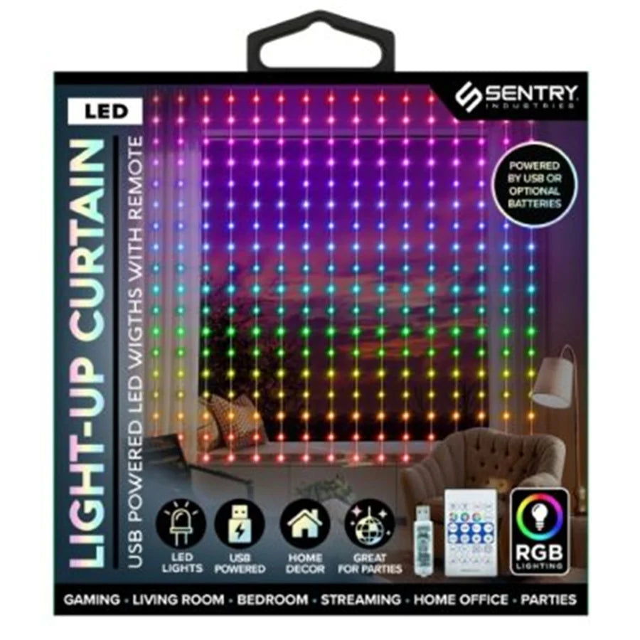 Sentry Light-Up LED Curtain - Multicolor