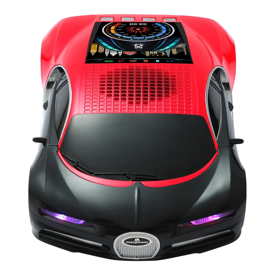 MaxPower Bugatti Style Bluetooth Speaker with LED Lights + Digital Display
