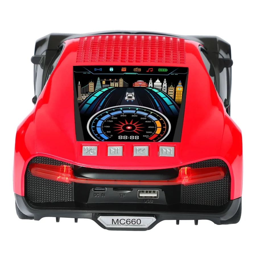MaxPower Bugatti Style Bluetooth Speaker with LED Lights + Digital Display