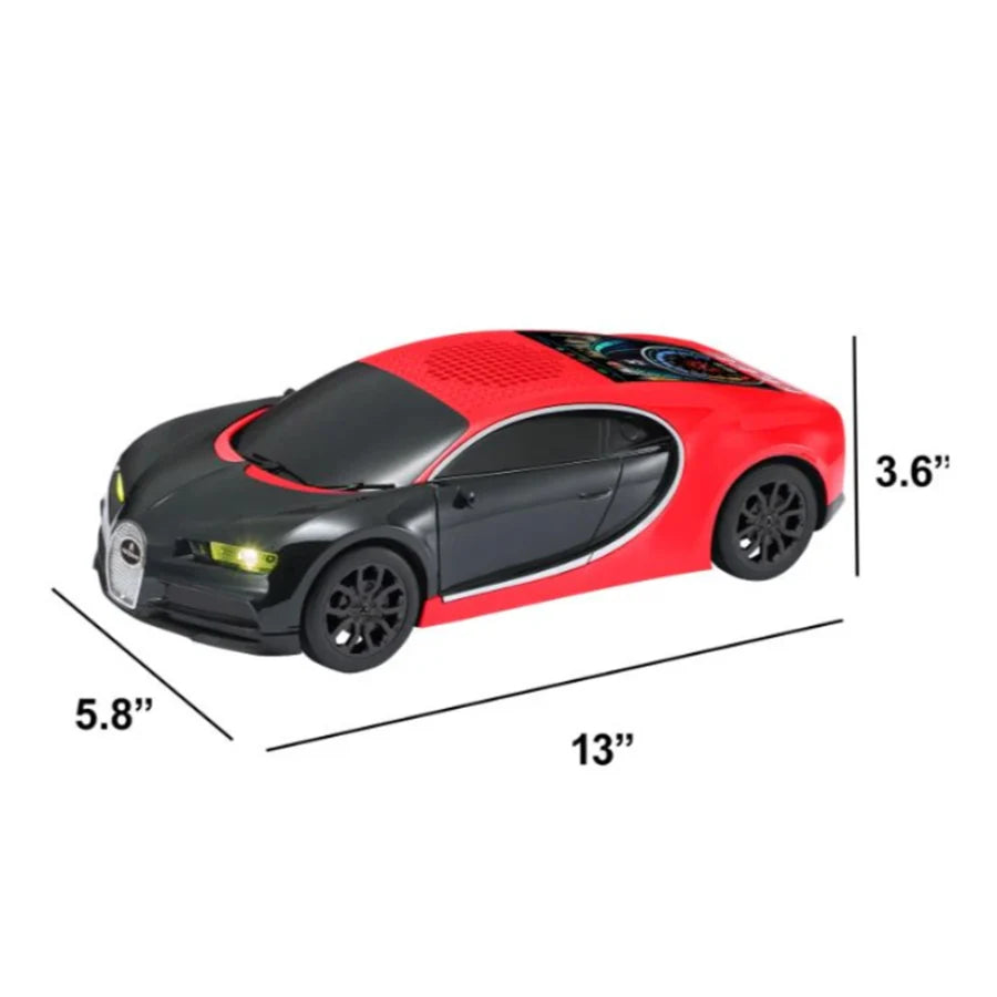 MaxPower Bugatti Style Bluetooth Speaker with LED Lights + Digital Display