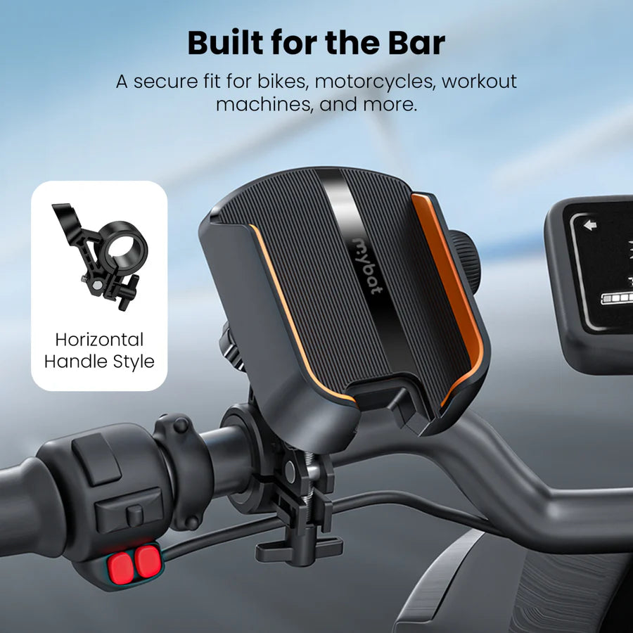 MyBat RideLock Motorcycle Phone Mount and Phone Holder for Bikes - Black