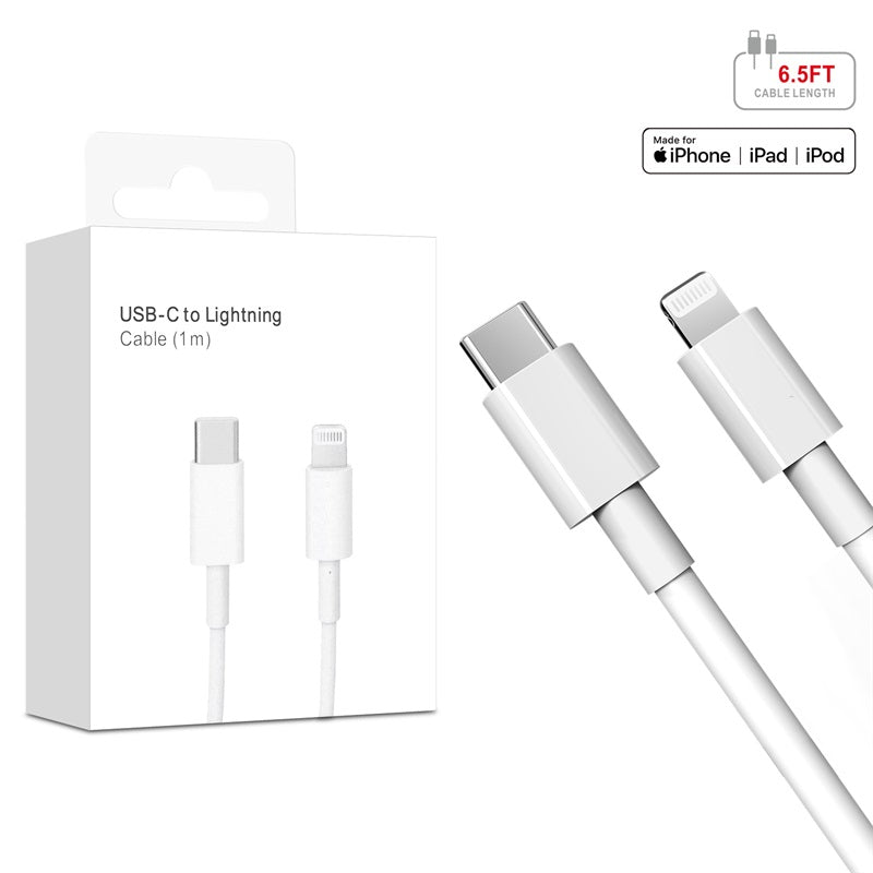 USB-C to Lightning Cable (L=3.3 FT) – White