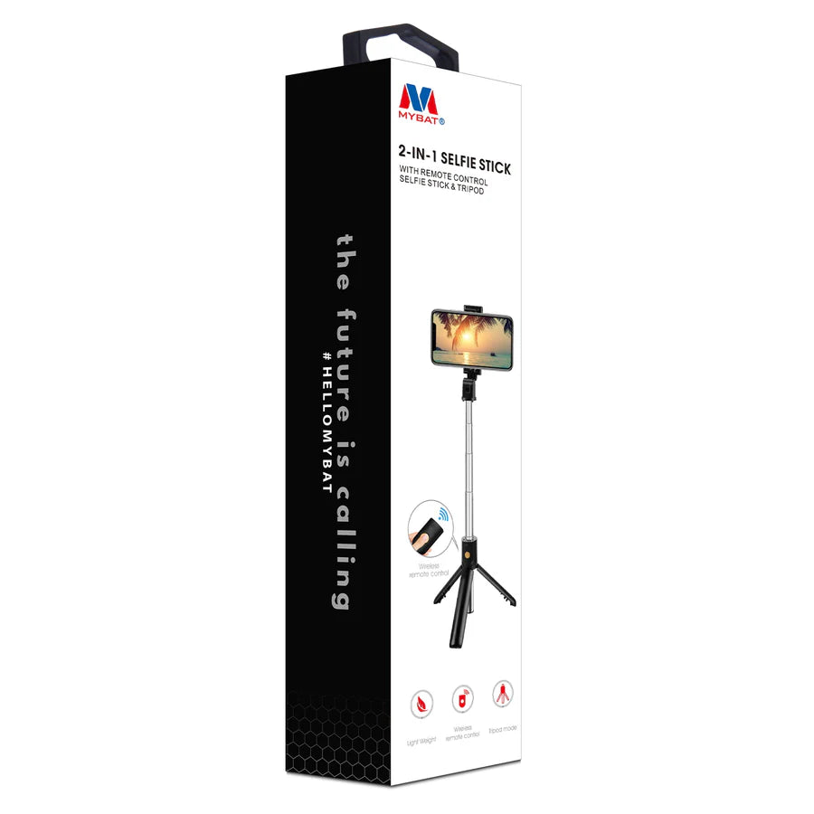 MyBat Wireless Selfie Stick(with Shutter Control) - Black