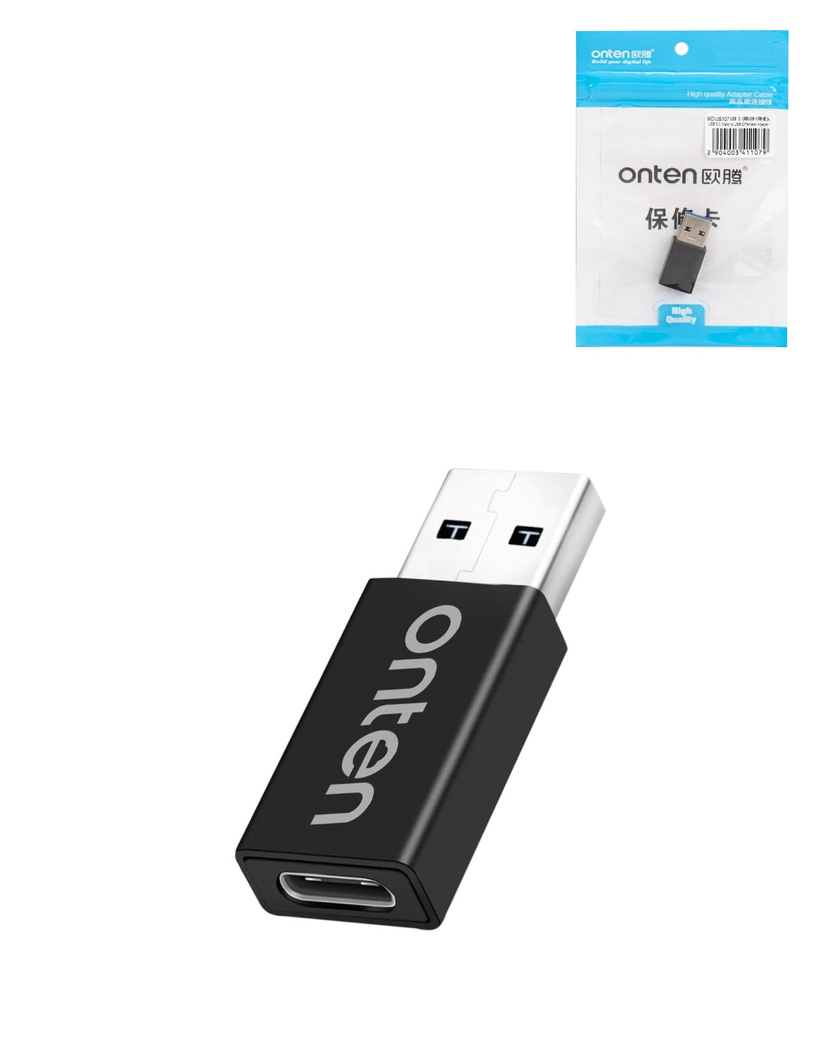 Onten USB A Male to USB C 3.0 Female Adapter