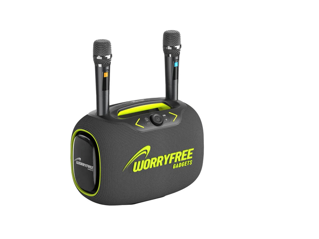 Worryfree WPB2 Party Box Wireless Bluetooth Speaker With Two Microphones & Tripod - Black