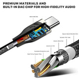 Cable de audio macho de 3,5 mm - 4 PIES - Negro