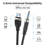 MyBat Pro MFi Lightning to 3.5mm Male Audio Cable - 4 FT - Black