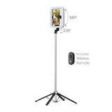 MyBat Pro Spotlight Tripod Stainless Steel Stand with LED Light - Silver