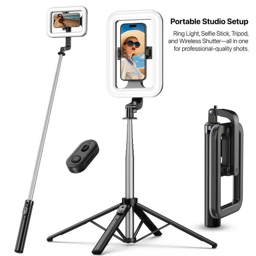 MyBat Pro Spotlight Tripod Stainless Steel Stand with LED Light - Silver