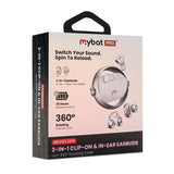 MyBat Pro Revolver 2-in-1 Clip-On & In-Ear Earbuds + Rotating Case - White