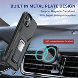 MyBat Pro Antimicrobial Stealth Series (with Stand) for Apple iPhone 17e / 16e / 14 / 13 - Black / Black