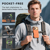 MyBat Pro Maverick Series MagSafe Case w/ Holster and Tempered Glass for Apple iPhone 17 Pro Max