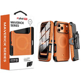 MyBat Pro Maverick Series MagSafe Case w/ Holster and Tempered Glass for Apple iPhone 17 Pro Max
