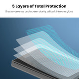 MyBat Pro Tempered Glass Screen Protector with Installation Tray for Apple iPhone Duo - Clear