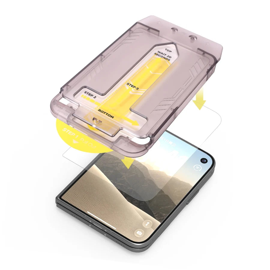 MyBat Pro Tempered Glass Screen Protector with Installation Tray for Apple iPhone Duo - Clear