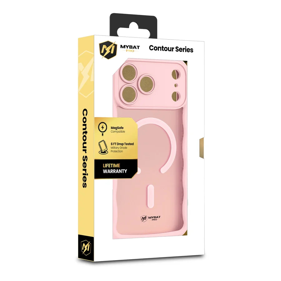 MyBat Pro Contour Series MagSafe Wavy Matte Case for Apple iPhone 18 Pro Max / 17 Pro Max - Pink