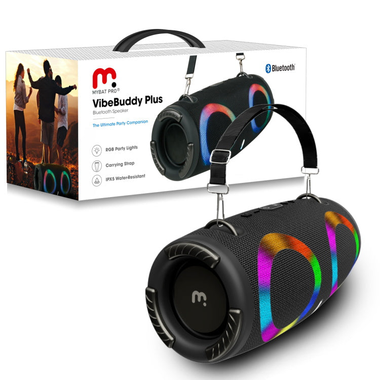 MyBat Pro Vibebuddy Plus Bluetooth Speaker – Black