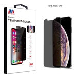 MyBat Privacy Tempered Glass Screen Protector (2.5D) for Apple iPhone 11 Pro Max / XS Max - Transparent Smoke