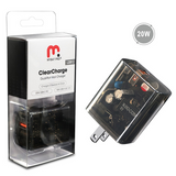 Carregador de parede MyBat Pro 20W USB-C (versão Exploração) - Fumaça Transparente