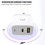 MyBat Pro Fast Charging Wall Charger with Dual Port USB-A QC3.0 and USB-C Power Delivery (30W) - White