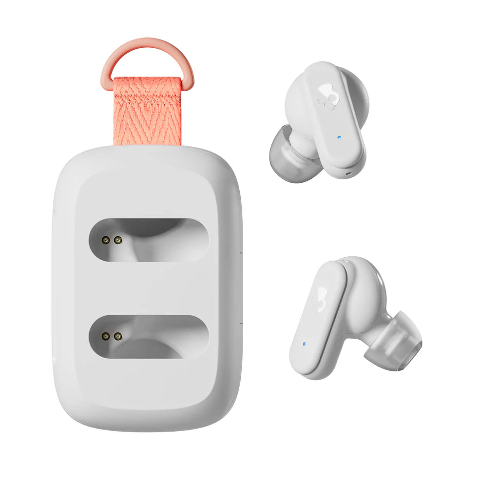 Skullcandy Dime 3 True Wireless Earbuds - Bone/Orange Glow