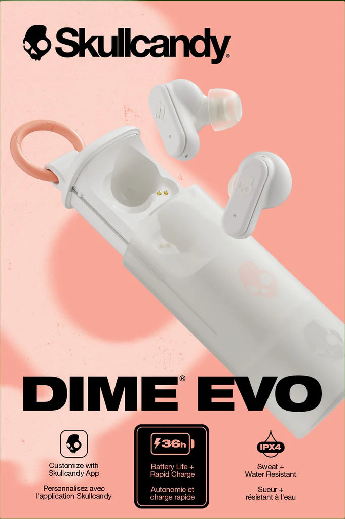 Skullcandy Dime Evo True Wireless Earbuds - Bone