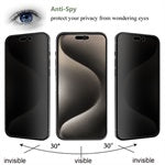 MyBat Privacy Tempered Glass Screen Protector (2.5D) for Apple iPhone 15 Pro (6.1) - Clear