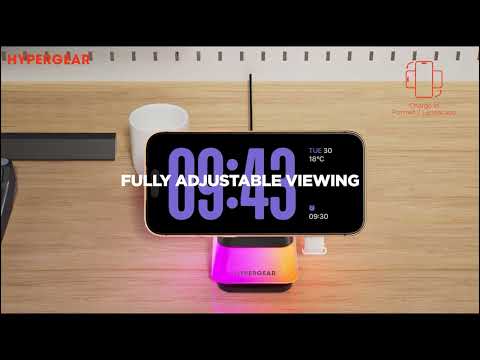 HYPERGEAR PowerFold Cube 3-in-1 Wireless Charging Stand with 15W Magnetic Wireless Fast Charge