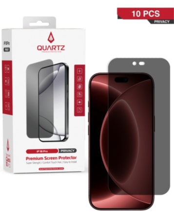 QUARTZ Privacy Tempered Glass for iPhone 18 Pro