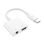 Adaptador de tomada de áudio USB-C MyBat Pro 2 em 1 - Branco