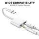 Adaptador de tomada de áudio USB-C MyBat Pro 2 em 1 - Branco