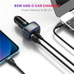 Carregador de parede 20 W tipo C PD QC+ USB A com cabo LTNG de 3 pés