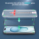 Protector de pantalla de vidrio templado MyBat Pro QuickGuard con bandeja de instalación para Apple iPhone 15 (6.1) - Negro