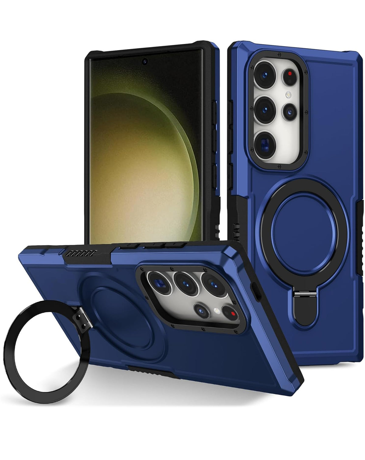 Galaxy S23 Ultra Hard PC Shockproof Ring Holder Case