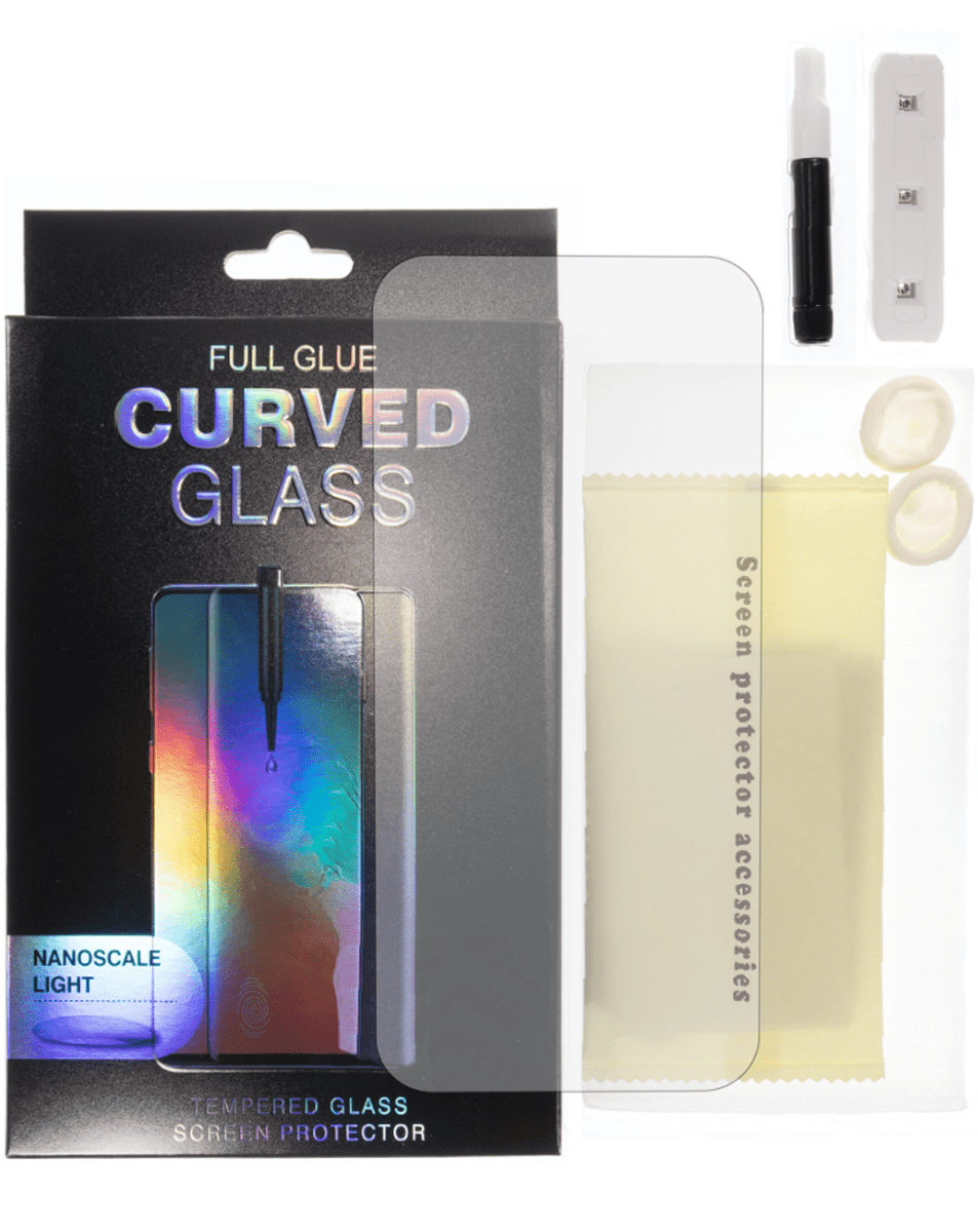 Galaxy S21 Ultra CURVE Full Glue Tempered Glass with Nano Liquid & Install Kit & UV Light