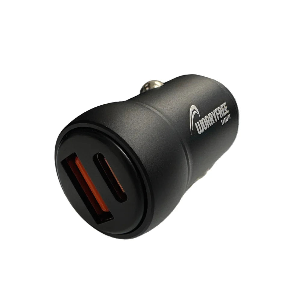 30W Dual Port Car Charger, Black