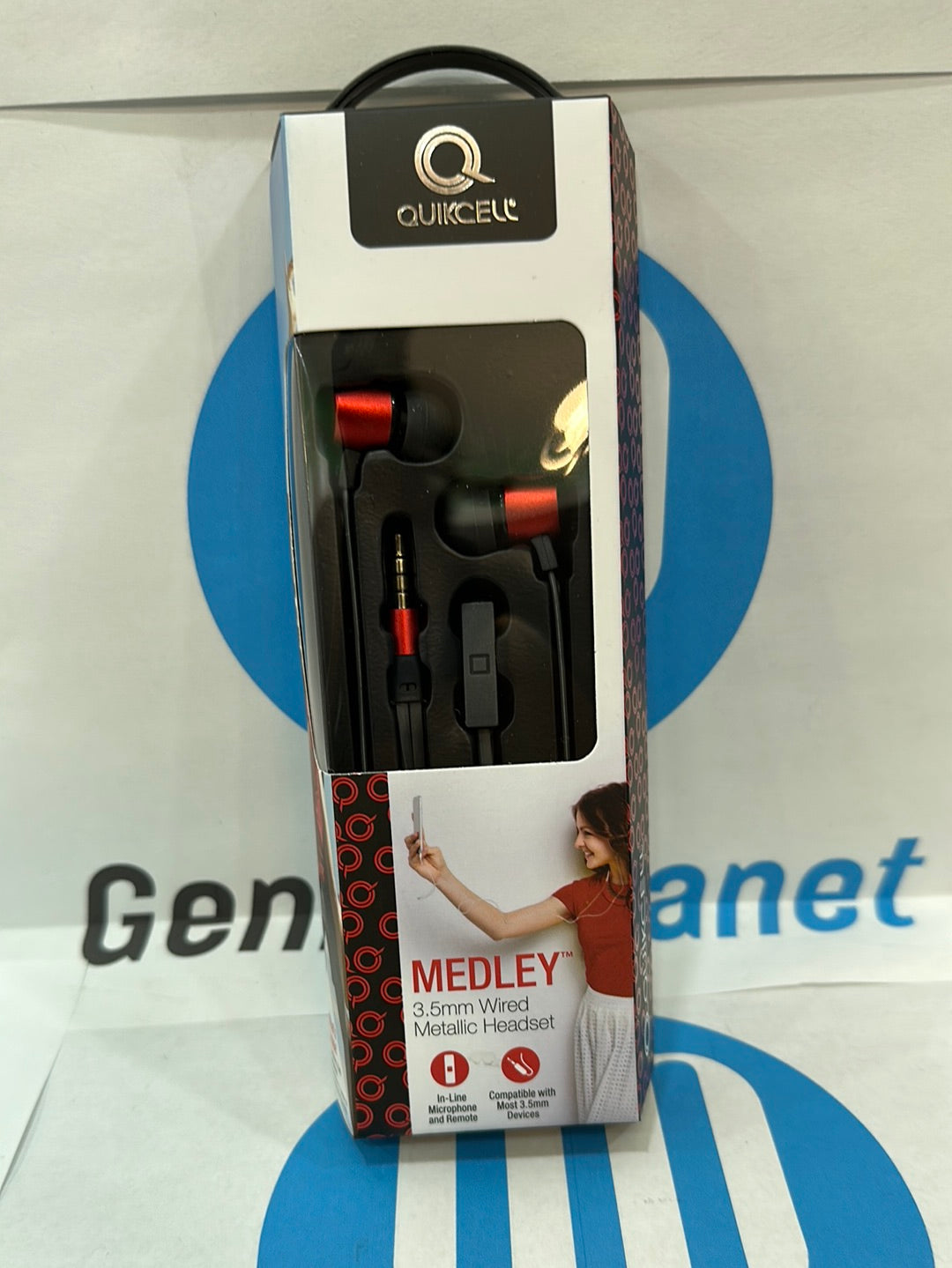 QUIKCELL MEDLEY HEADSET-RED : 3.5MM