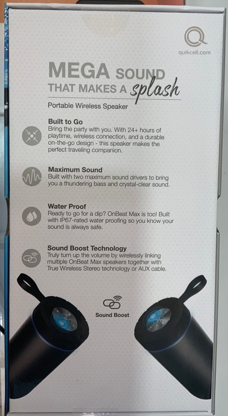 QUIKCELL ONBEAT MAX SPEAKER-BLACK