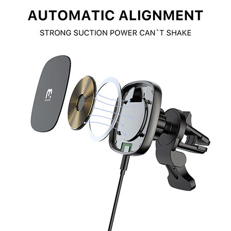 MyBat Pro MagSafe Vent Car Charging Mount - Black